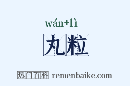 丸粒是什么意思的图片